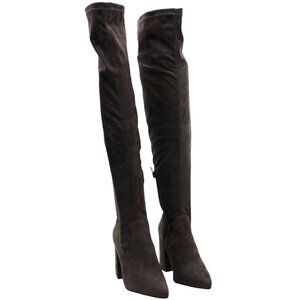 Steve Madden Womens Jacoby Pointed Toe Block Heel Over-the-Knee Boots
